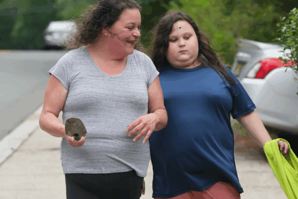 Max Luoni 12 and his mother Theresa.
