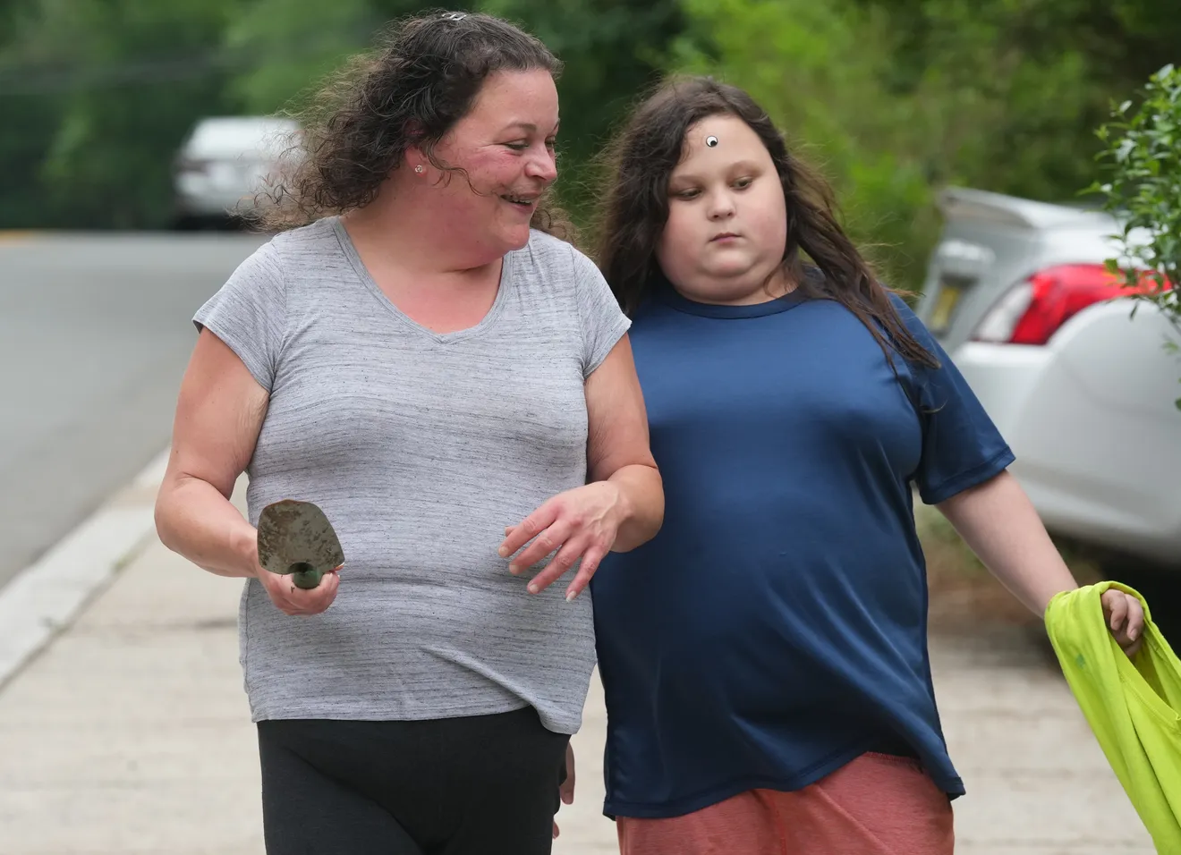 Max Luoni 12 and his mother Theresa.