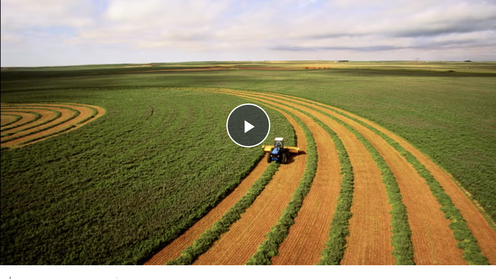 Plow driving through a field