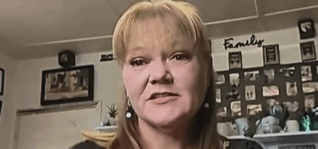 Kelli Austin in her living room