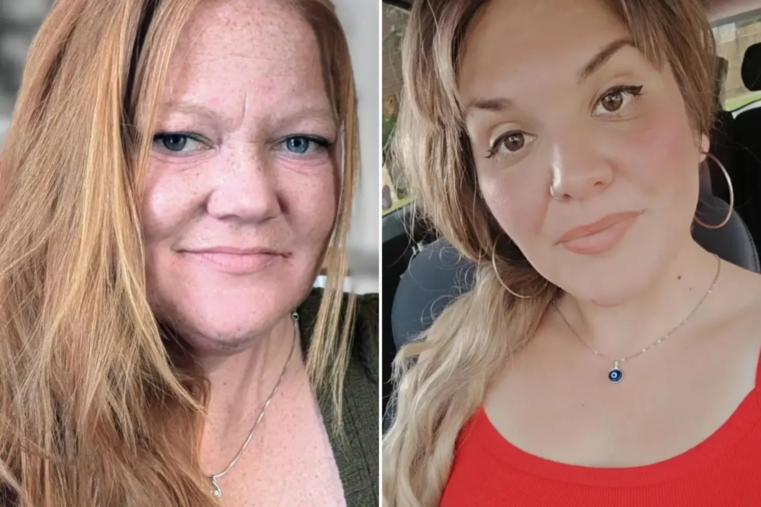 Kelli Austin (left) from Portland, Maine, and Lauren (right) from Syracuse, New York, fear their families will go hungry from tomorrow as SNAP benefits end.